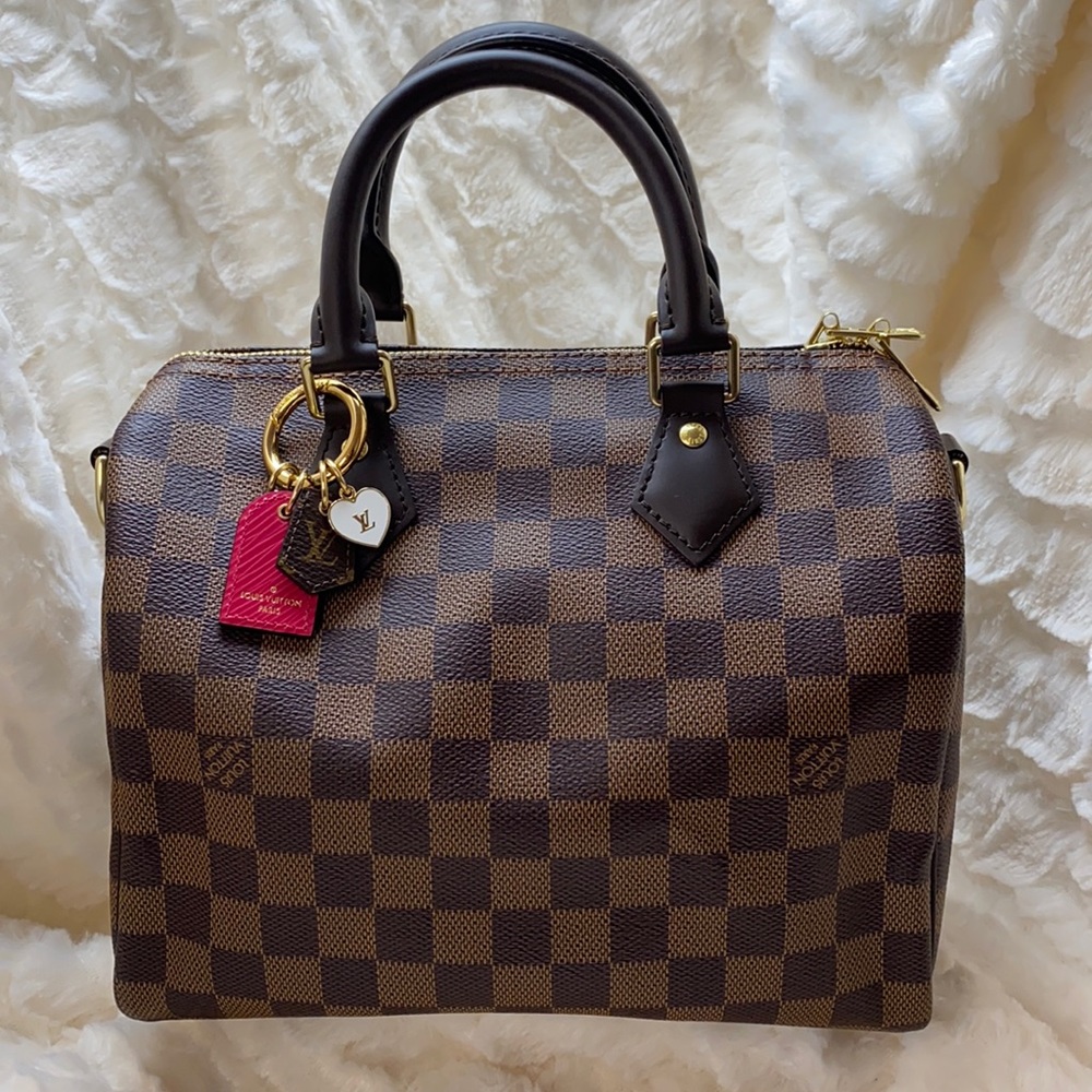 LOUIS VUITTON speedy 25 bandolier Damier ebene
